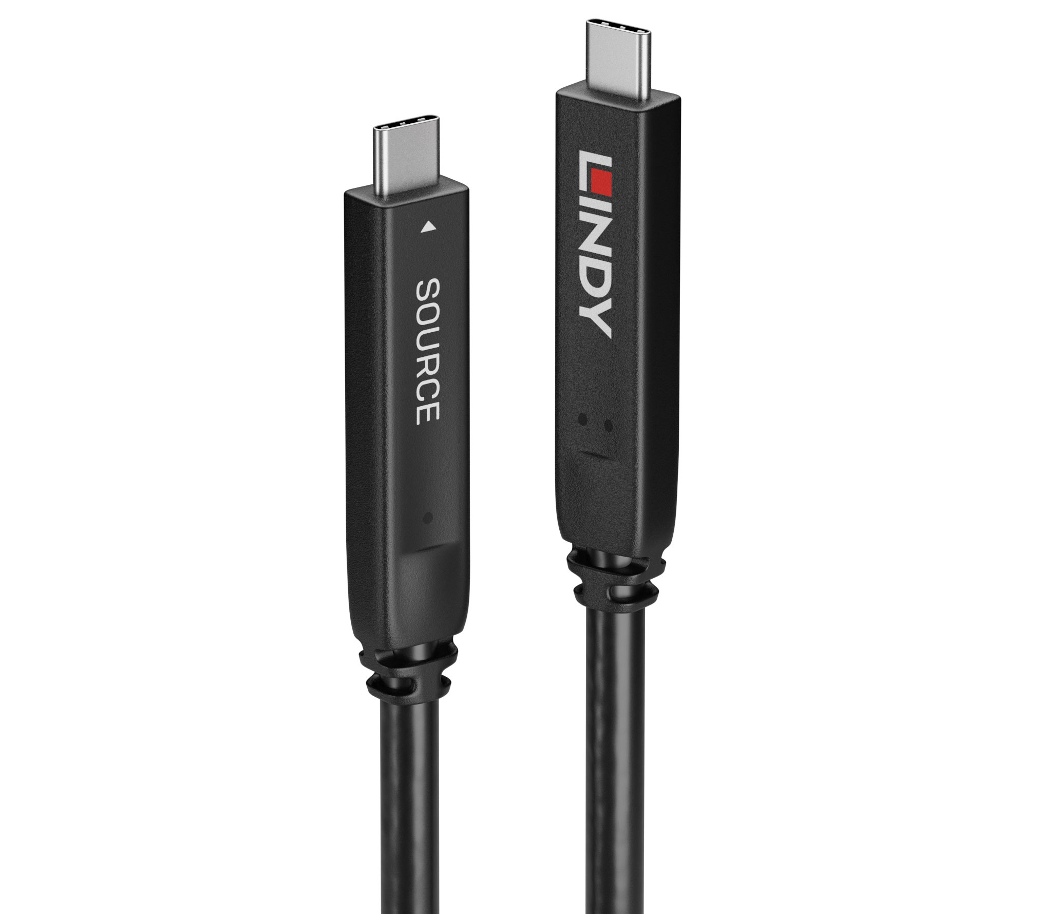 Lindy 10m USB 3.2 Gen 1 & DP 1.4 Fibre Optic Hybrid Cable