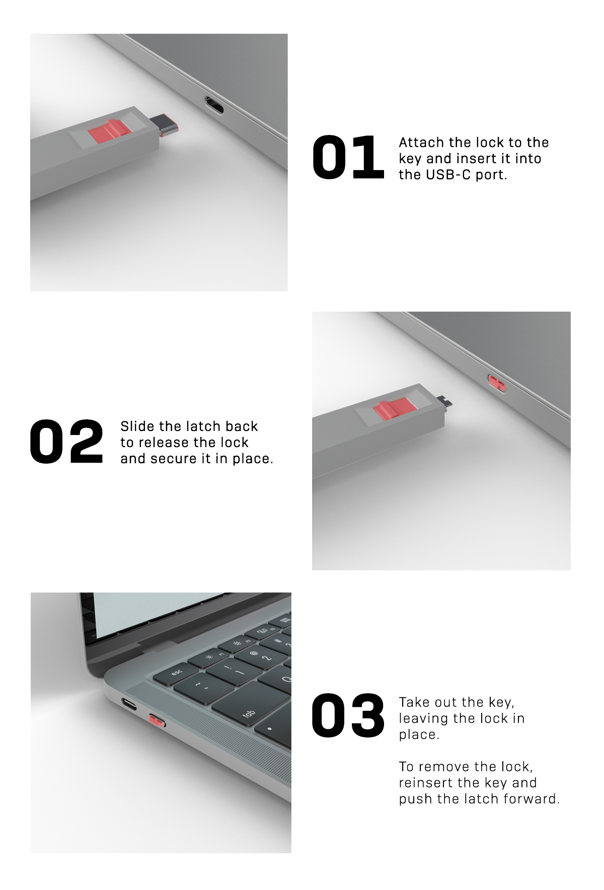 USB-C Port Blocker - Instructions